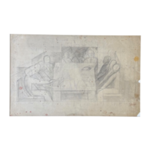 Anteproyecto para mural "Mesa de la cofraternidad universal", José Clemente Orozco