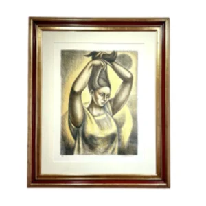 Mujer peinándose, Raúl Anguiano